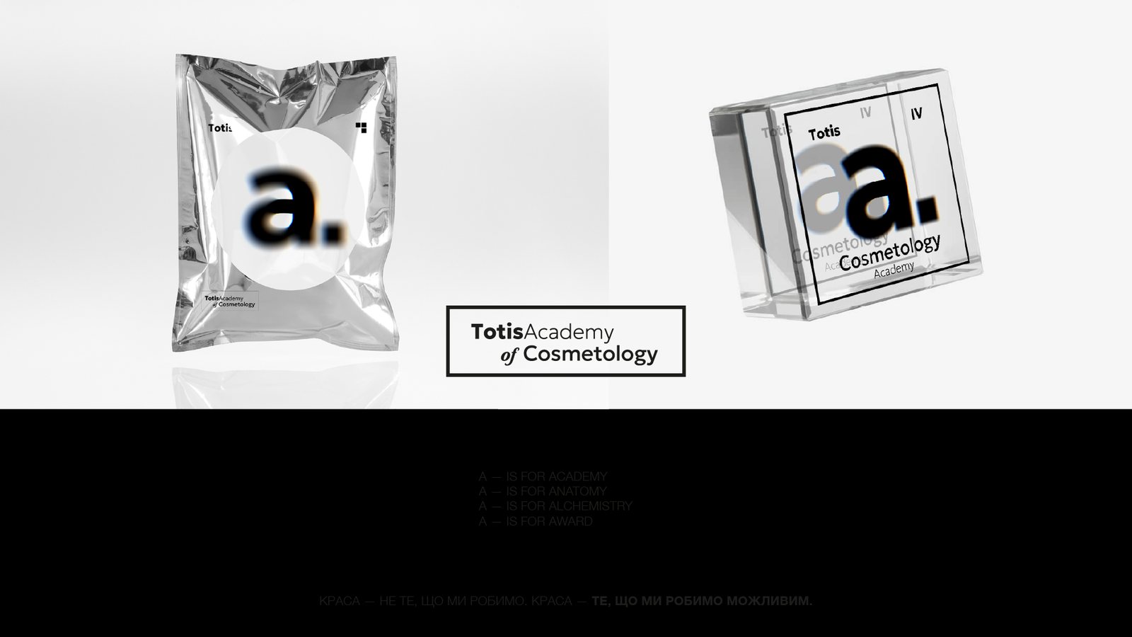 Totis Academy — паковання, логотип